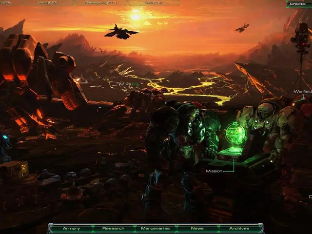 Artificial Intelligence in action: A satellite independently navigates in space, eliciting...