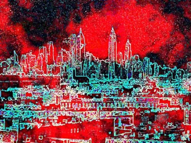 This is a graphical picture and in this picture we can see buildings and some text.