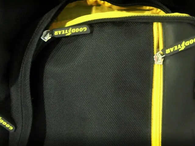In the picture there is a black and yellow color bag,it looks like a college bag on the zip it is...